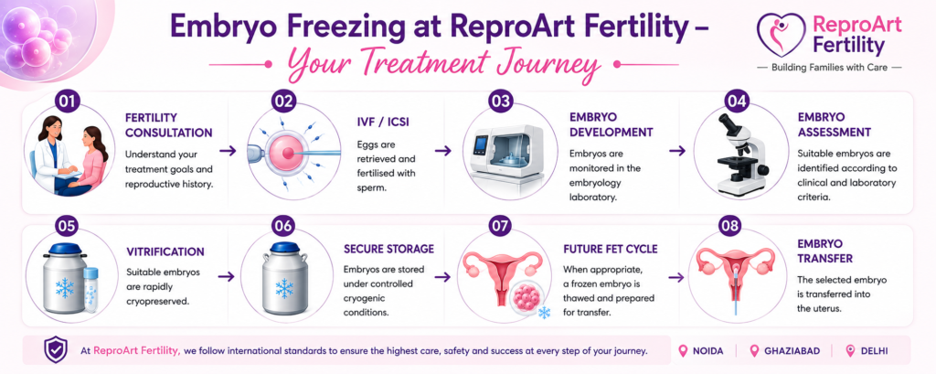 Embryo Freezing at ReproArt Fertility – Your Treatment Journey